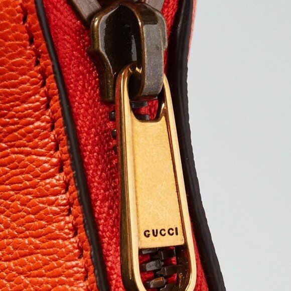 Gucci Orange Leather Double G Aphrodite Mini Shoulder Bag - Picture 5 of 12